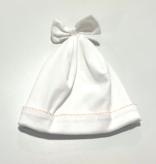 GORRITO BLANCO CON ROSA