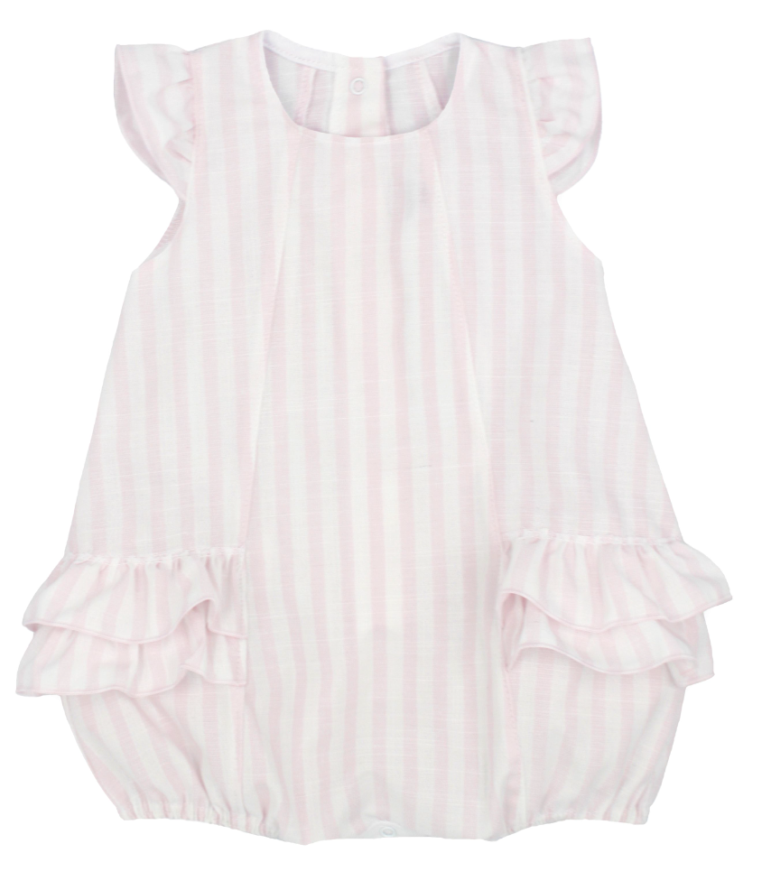 baby romper rayas pink