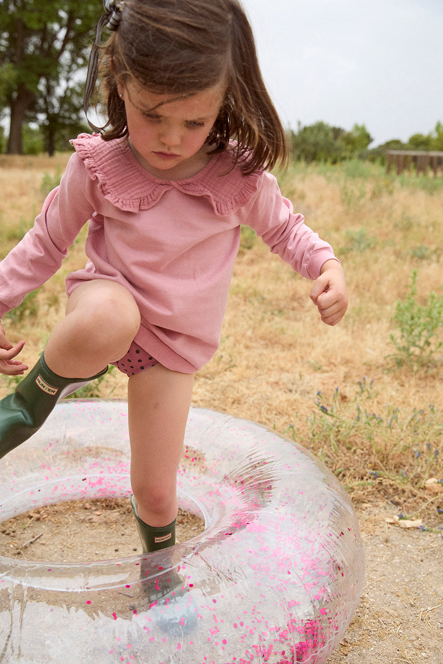 Blusa cuello con vuelos