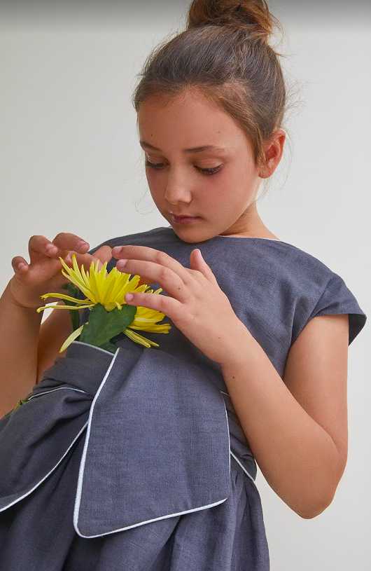 VESTIDO GIRASOL LINO ANTRACITA