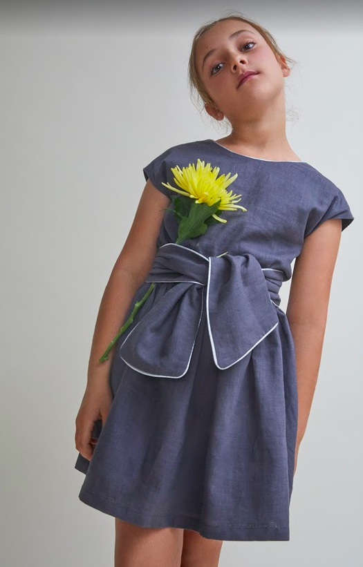 VESTIDO GIRASOL LINO ANTRACITA