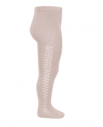 Mallas caladas rosa empolvado