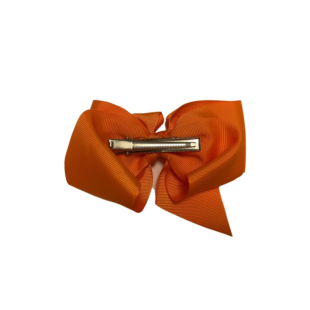 Vincha con clip y lazo Naranja