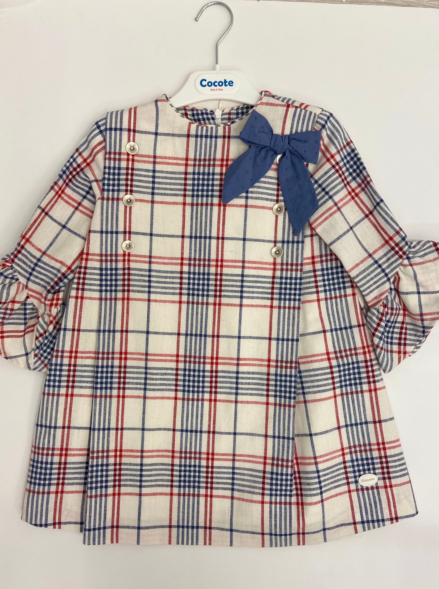 Vestido Lazo Cuadros Amor