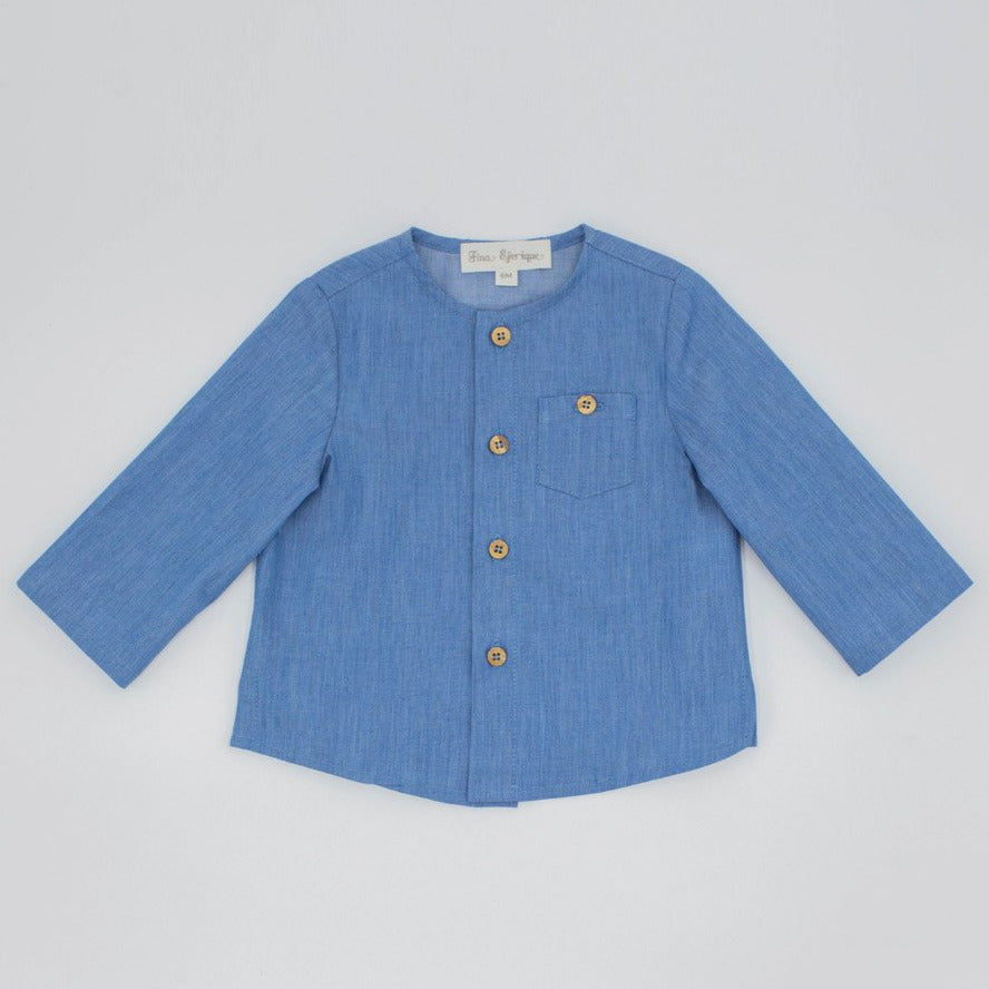 Camisa azul verano