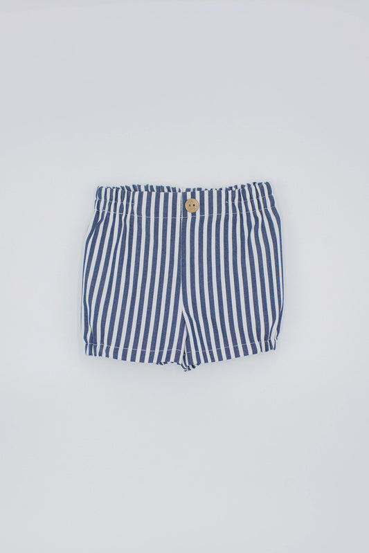 Bermuda rayas marino elástico
