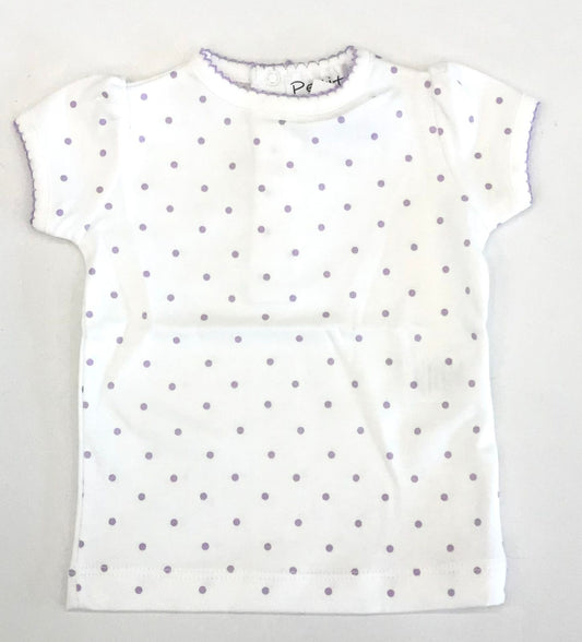 BLUSA PUNTOS MORADOS