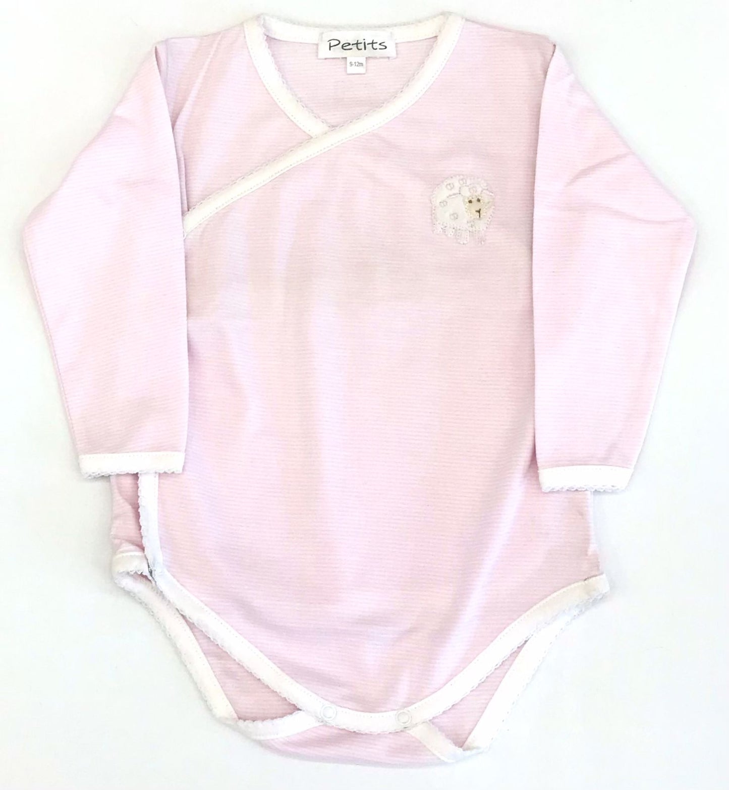 BODY ROSA MANGA LARGA RAYAS