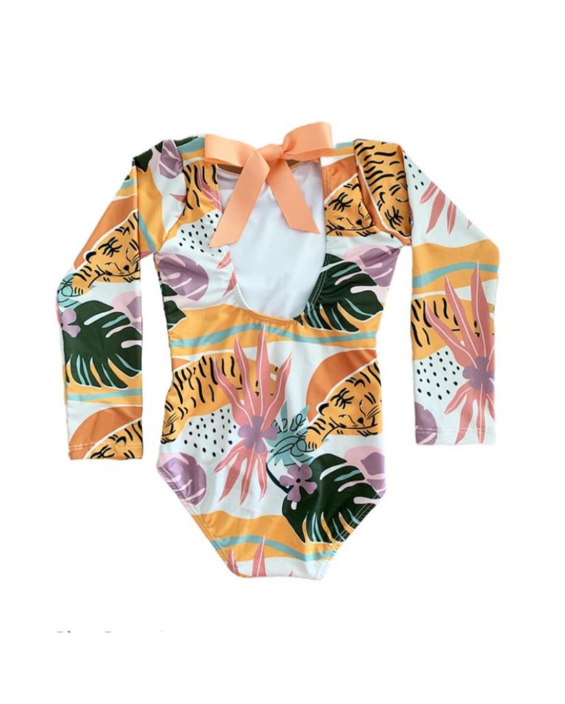 Traje de baño manga larga jungla