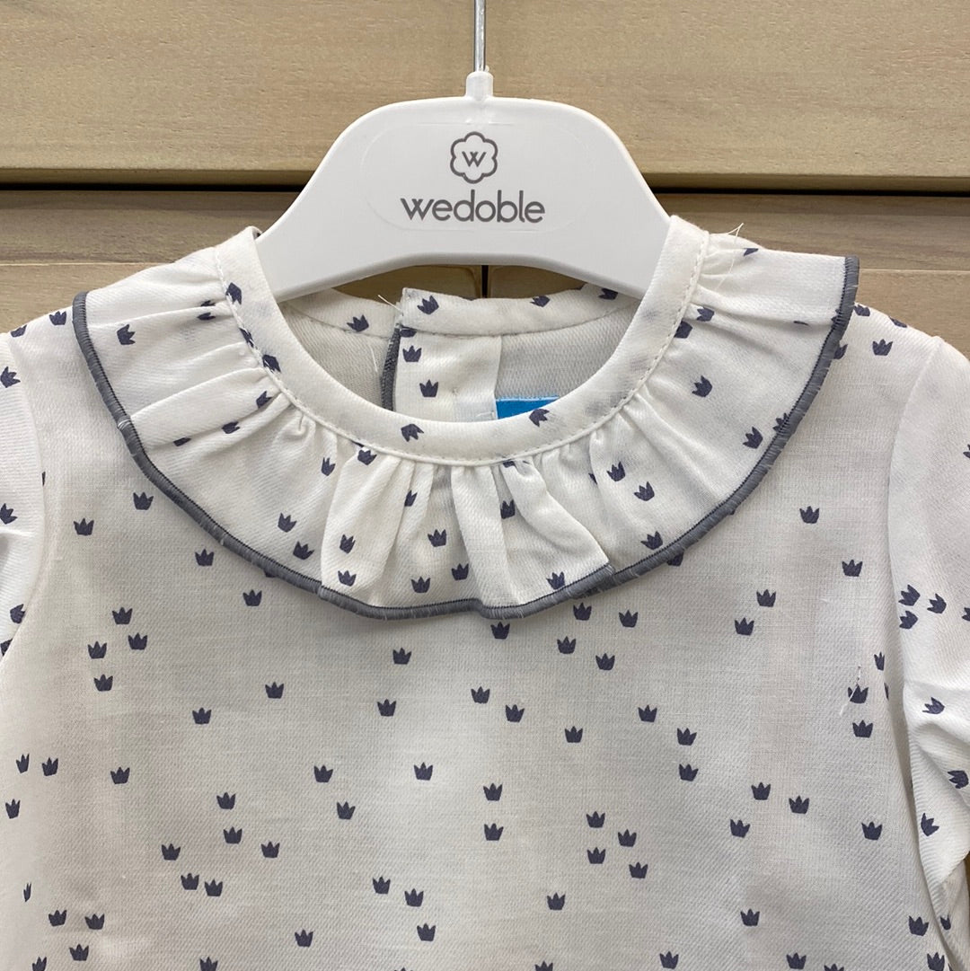 Blusa Bebito Cuello Volante Crudo