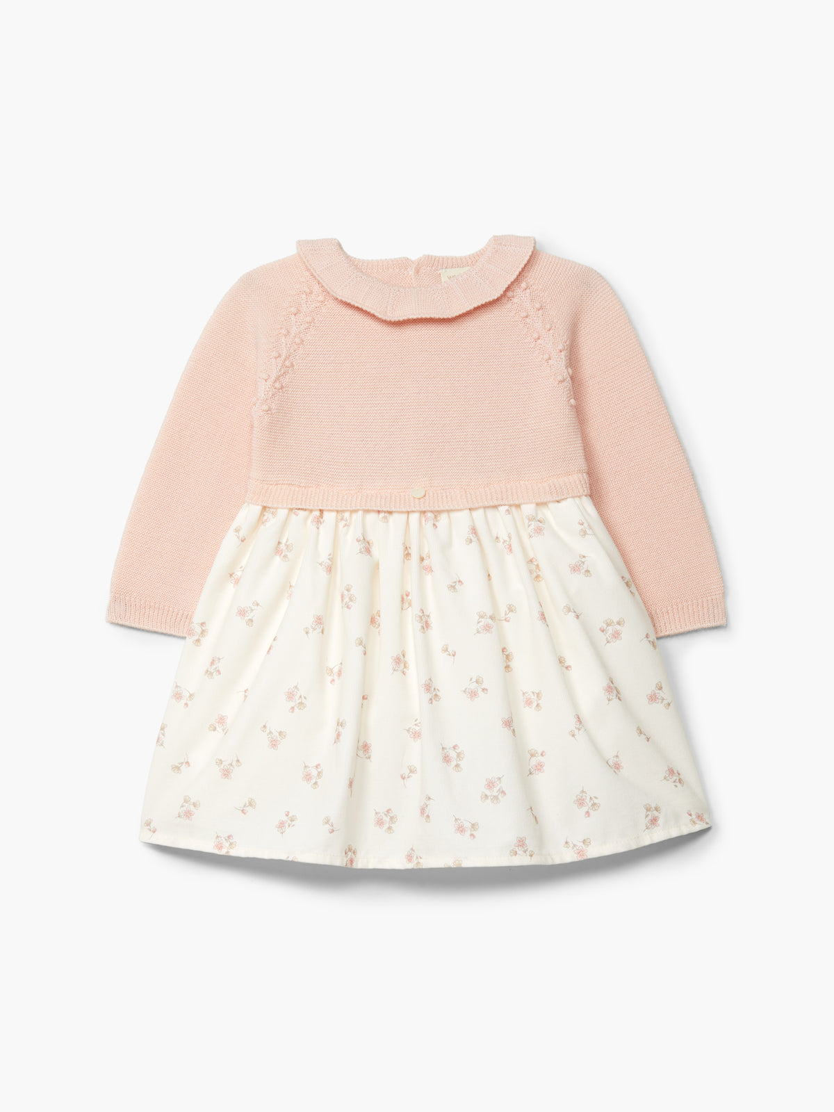 VESTIDO TELA Y PUNTO ROSE