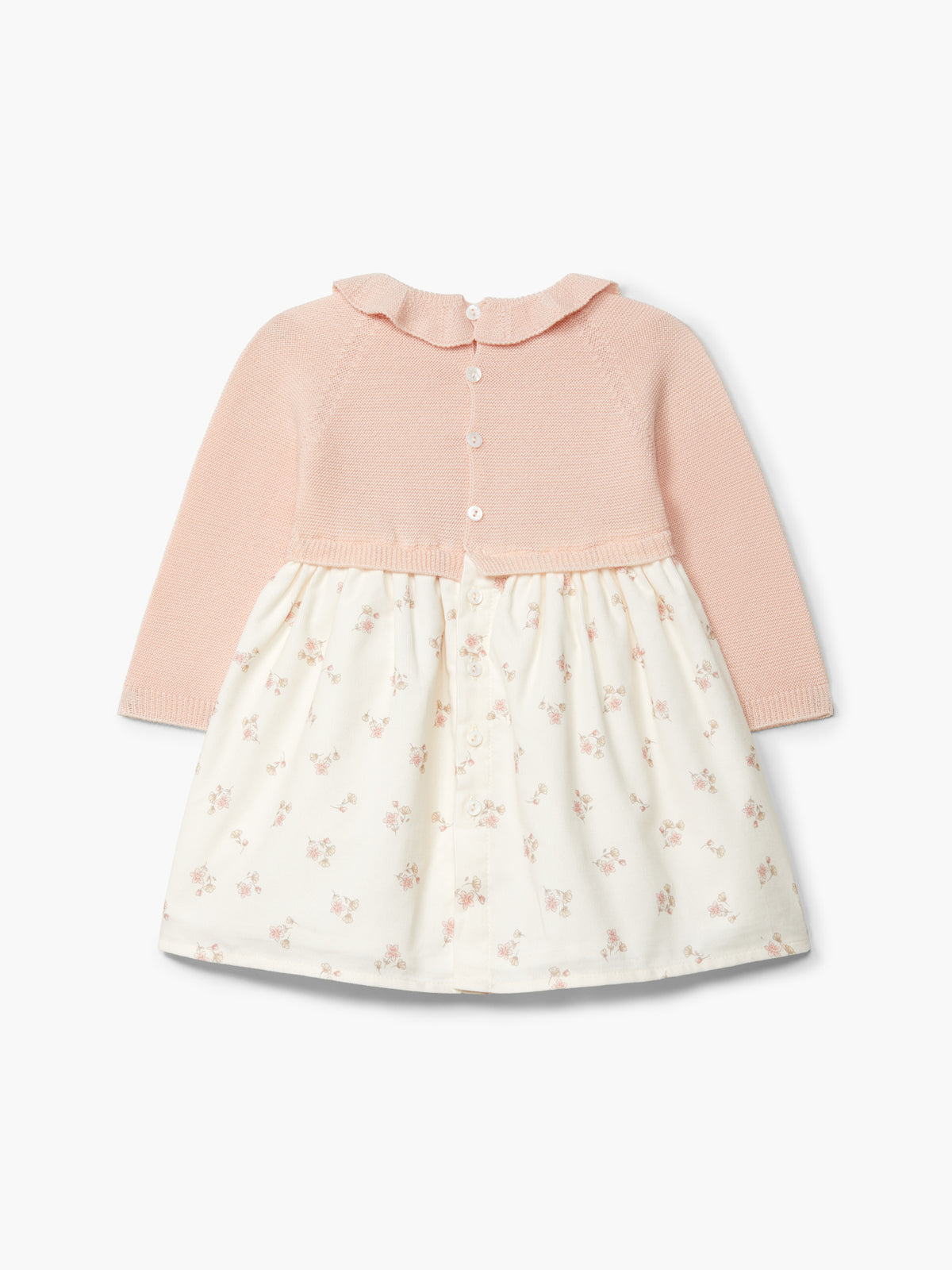 VESTIDO TELA Y PUNTO ROSE