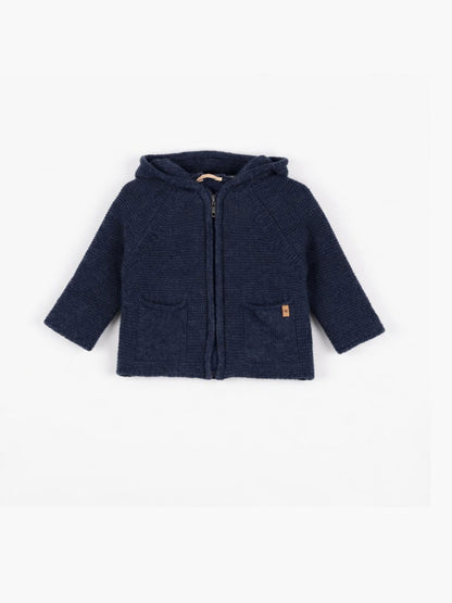 CARDIGAN DE LANA CON CAPUCHA