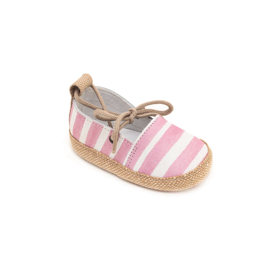 Espadrille Baby shoe & First step shoe | Alix Pink & White