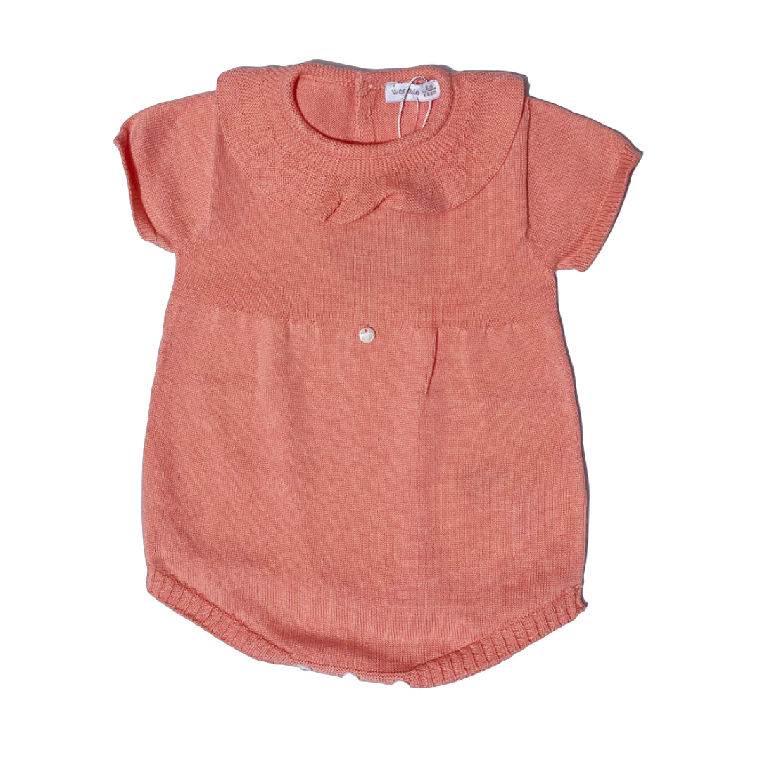 Frill Romper Coral