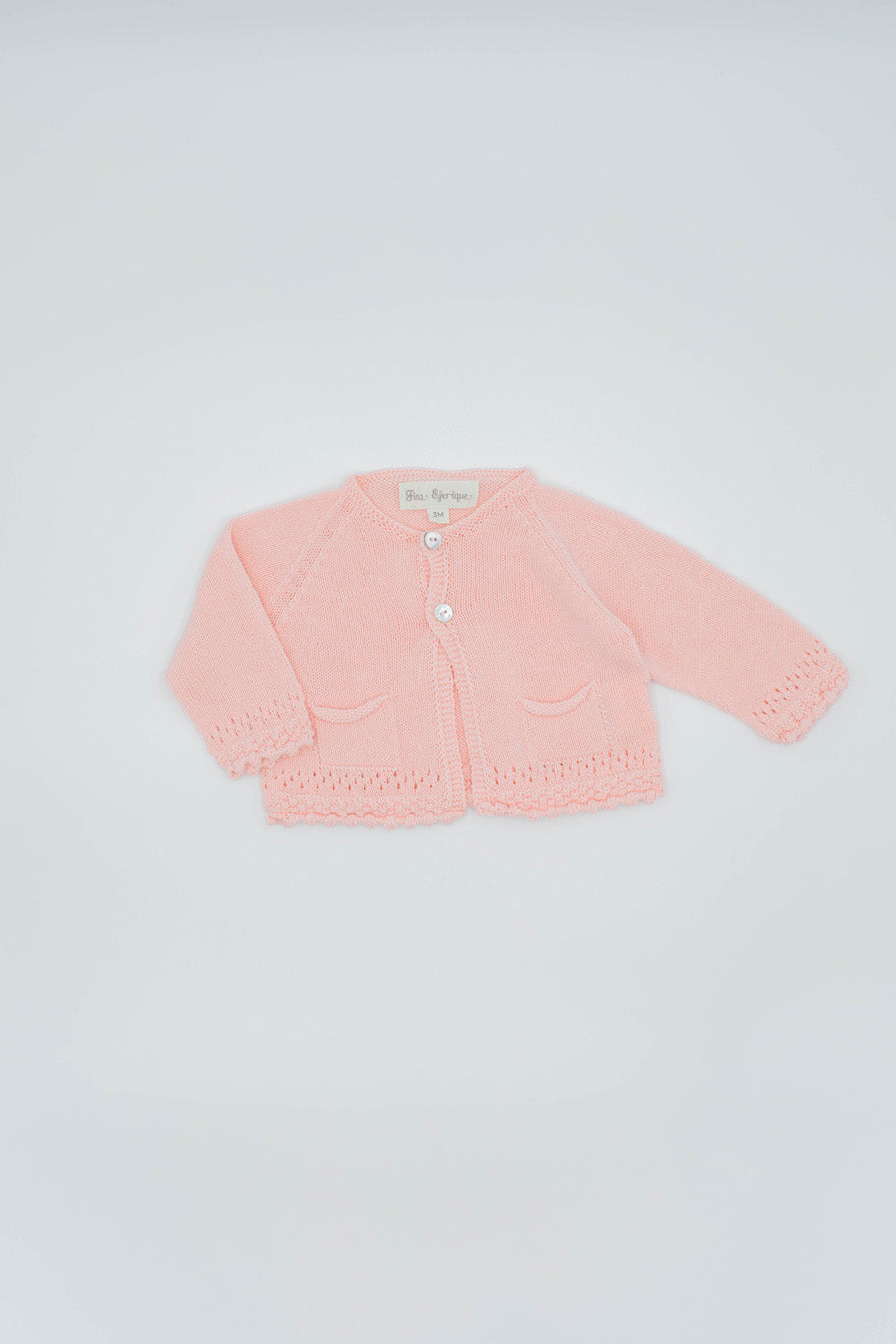 Cardigan rosa bebé