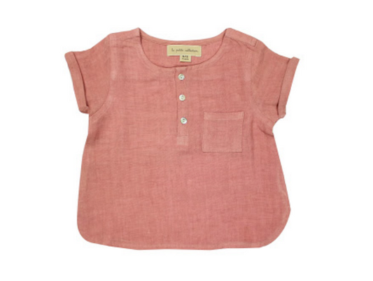 Blusa rosada lino Petite Collection